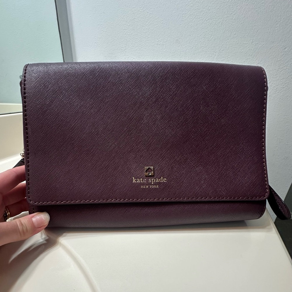 Kate Spade Maroon/Burgundy Cross Body